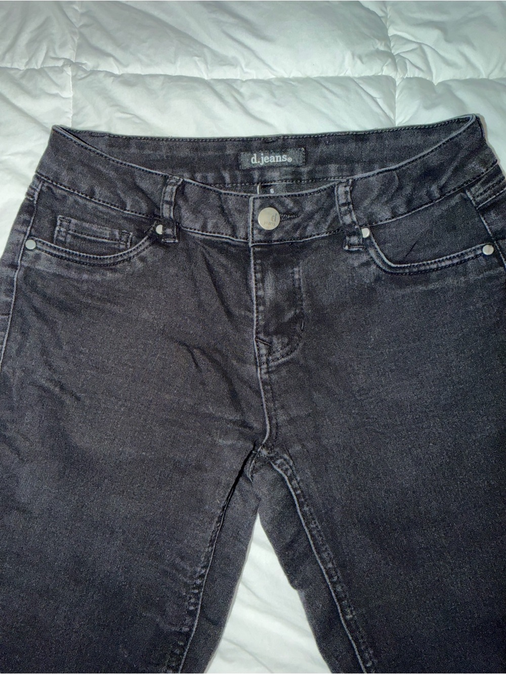 d. jeans Women's Charcoal Black Skinny Stretch Jeans